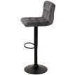 Lot de 2 tabourets de bar HWC-G87, tabouret de bar, réglable en hauteur pivotant, tissu chenille (465g/m²) MVG ~ gris fo