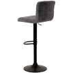 Lot de 2 tabourets de bar HWC-G87, tabouret de bar, réglable en hauteur pivotant, tissu chenille (465g/m²) MVG ~ gris fo