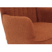 Fauteuil lounge HWC-K37, fauteuil cocktail/à oreilles chaise rembourrée rétro vintage tissu bouclé (600g/m²) Öko-Tex ~ t