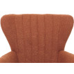 Fauteuil lounge HWC-K37, fauteuil cocktail/à oreilles chaise rembourrée rétro vintage tissu bouclé (600g/m²) Öko-Tex ~ t