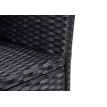 Lot de 2 chaises en poly rotin HWC-F50, chaise de balcon/jardin Fauteuil de salon Chaise en osier, anthracite, coussin g
