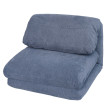 Fauteuil-lit HWC-E68, Canapé-lit Fauteuil fonctionnel Fauteuil pliant Relax, tissu/textile ~ bleu clair