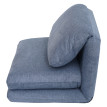 Fauteuil-lit HWC-E68, Canapé-lit Fauteuil fonctionnel Fauteuil pliant Relax, tissu/textile ~ bleu clair
