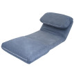 Fauteuil-lit HWC-E68, Canapé-lit Fauteuil fonctionnel Fauteuil pliant Relax, tissu/textile ~ bleu clair