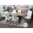 Lot de 6 chaises de salle à manger HWC-G56, chaise de cuisine cantilever chaise inclinable, métal tissu/textile chenille