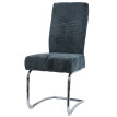 Lot de 2 chaises de salle à manger HWC-G56, chaise de cuisine cantilever chaise inclinable, métal tissu/textile chenille