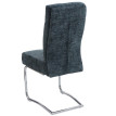 Lot de 2 chaises de salle à manger HWC-G56, chaise de cuisine cantilever chaise inclinable, métal tissu/textile chenille
