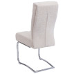 Lot de 2 chaises de salle à manger HWC-G56, chaise de cuisine cantilever chaise inclinable, métal tissu/textile chenille
