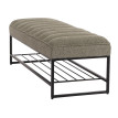 Banc HWC-N68 avec rangement pour chaussures, banc rembourré banc de vestiaire étagère à chaussures, tissu chenille métal