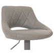 Lot de 2 tabourets de bar HWC-N64, chaise de bar tabouret de comptoir, repose-pieds pivotant, similicuir métal ~ gris