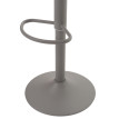 Lot de 2 tabourets de bar HWC-N64, chaise de bar tabouret de comptoir, repose-pieds pivotant, similicuir métal ~ gris