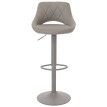 Lot de 2 tabourets de bar HWC-N64, chaise de bar tabouret de comptoir, repose-pieds pivotant, similicuir métal ~ gris