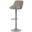 Lot de 2 tabourets de bar HWC-N64, chaise de bar tabouret de comptoir, repose-pieds pivotant, similicuir métal ~ gris
