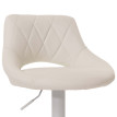 Lot de 2 tabourets de bar HWC-N64, chaise de bar tabouret de comptoir, repose-pieds pivotant, similicuir métal ~ blanc