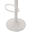 Lot de 2 tabourets de bar HWC-N64, chaise de bar tabouret de comptoir, repose-pieds pivotant, similicuir métal ~ blanc