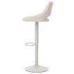 Lot de 2 tabourets de bar HWC-N64, chaise de bar tabouret de comptoir, repose-pieds pivotant, similicuir métal ~ blanc