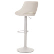 Lot de 2 tabourets de bar HWC-N64, chaise de bar tabouret de comptoir, repose-pieds pivotant, similicuir métal ~ blanc