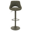 Lot de 2 tabourets de bar HWC-N64, chaise de bar tabouret de comptoir, repose-pieds pivotant, similicuir métal ~ vert