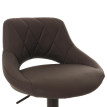 Lot de 2 tabourets de bar HWC-N64, chaise de bar tabouret de comptoir, repose-pieds pivotant, similicuir métal ~ brun