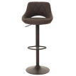 Lot de 2 tabourets de bar HWC-N64, chaise de bar tabouret de comptoir, repose-pieds pivotant, similicuir métal ~ brun