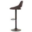 Lot de 2 tabourets de bar HWC-N64, chaise de bar tabouret de comptoir, repose-pieds pivotant, similicuir métal ~ brun