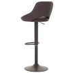 Lot de 2 tabourets de bar HWC-N64, chaise de bar tabouret de comptoir, repose-pieds pivotant, similicuir métal ~ brun