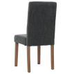 Lot de 4 chaises de salle à manger Littau, chaise de cuisine à dossier haut, tissu/textile chenille bois ~ gris foncé, p