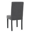 Lot de 6 chaises de salle à manger Littau, chaise de cuisine à dossier haut, tissu/textile Velours Bois ~ gris foncé, pi