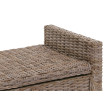 Coffre de rangement M92, coffre Banc de vestiaire, coussin Kubu rotin 88cm ~ gris-brun