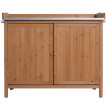 Meuble de jardin avec plan de travail HWC-L69, Table à plantes 86x100x66cm ~ marron