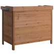 Meuble de jardin avec plan de travail HWC-L69, Table à plantes 86x100x66cm ~ marron