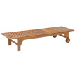 Bain de soleil HWC-N48, Chaise longue de jardin, bois massif d'acacia certifié MVG