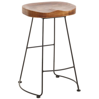 Tabouret de bar HWC-N25, chaise de bar tabouret de comptoir tabouret de cuisine, repose-pieds Industrial métal massif-bo