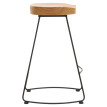 Tabouret de bar HWC-N25, chaise de bar tabouret de comptoir tabouret de cuisine, repose-pieds Industrial métal bois mass
