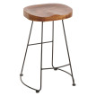 Tabouret de bar HWC-N25, chaise de bar tabouret de comptoir tabouret de cuisine, repose-pieds Industrial métal massif-bo