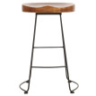 Tabouret de bar HWC-N25, chaise de bar tabouret de comptoir tabouret de cuisine, repose-pieds Industrial métal massif-bo