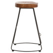 Tabouret de bar HWC-N25, chaise de bar tabouret de comptoir tabouret de cuisine, repose-pieds Industrial métal massif-bo