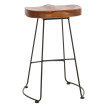 Tabouret de bar HWC-N25, chaise de bar tabouret de comptoir tabouret de cuisine, repose-pieds Industrial métal massif-bo