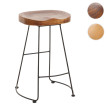 Tabouret de bar HWC-N25, chaise de bar tabouret de comptoir tabouret de cuisine, repose-pieds Industrial métal massif-bo