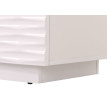 Commode HWC-M52, Armoire Sideboard, design 3D tiroirs Push-to-open bois massif Mango MDF 81x120x42cm blanc brillant