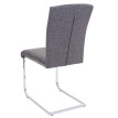 Lot de 6 chaises de salle à manger HWC-F36, chaise de cuisine cantilever chaise de conférence ~ tissu/textile, gris