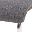 Lot de 6 chaises de salle à manger HWC-F36, chaise de cuisine cantilever chaise de conférence ~ tissu/textile, gris