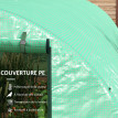 Serre de jardin tunnel 18 m² système d'arrosage intégré vert