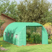 Serre de jardin tunnel 12 m² système d'arrosage intégré vert