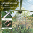 Serre de jardin tunnel 12 m² système d'arrosage intégré vert