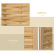 Paravent intérieur pliable 4 panneaux bois bambou