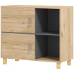 Meuble bas salle de bain CUNJO aspect bois naturel 