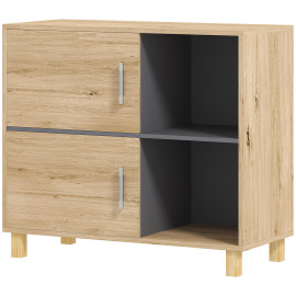 Meuble bas salle de bain CUNJO aspect bois naturel 