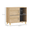 Meuble bas salle de bain CUNJO aspect bois naturel 