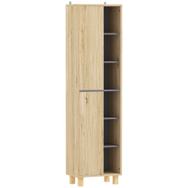 Meuble colonne étagère salle de bain ROBBY bois naturel